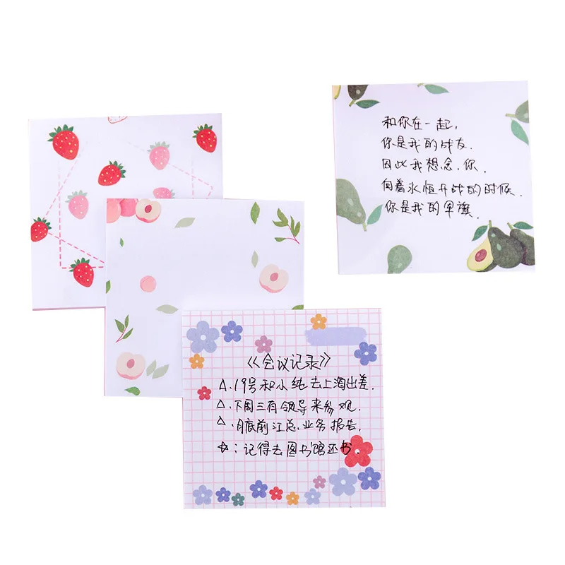Корейский милый блокнот для заметок Kawaii Липкие заметки Memopad бумажные закладки