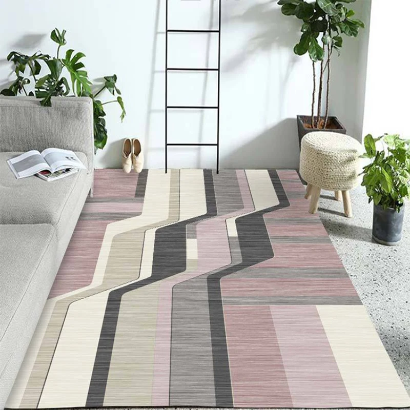

Geometric Polyester Washable Woven Carpet Modern Sofa Table Side Table Carpet for Living Room 3D Floor Kids Carpet for