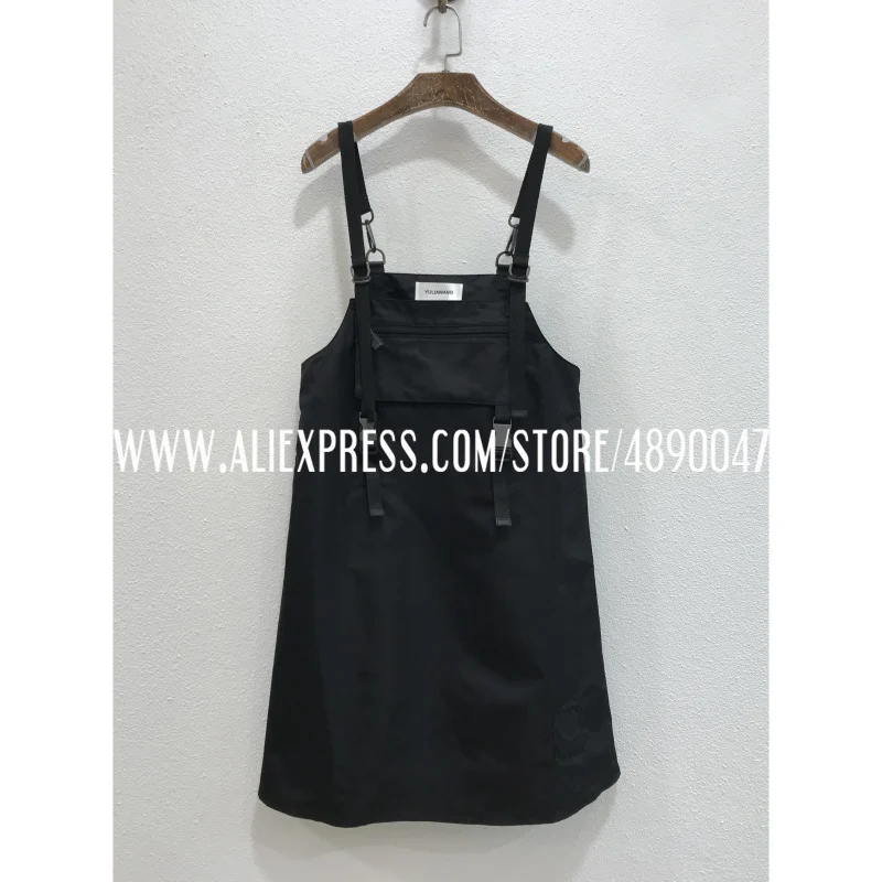 

High quality women's recycled nylon material pocket tooling skirt doll style camisole dress casual all-match strap dress