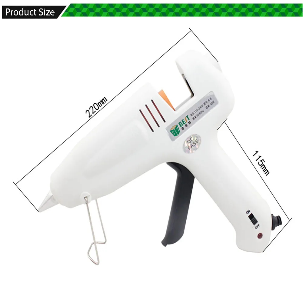 

40W/60W/80W Hot Melt Glue Gun Manual Glass Glue Gun Sol Tool Paste Ceramic Heating Heater Muzzle Craft Repair Tool