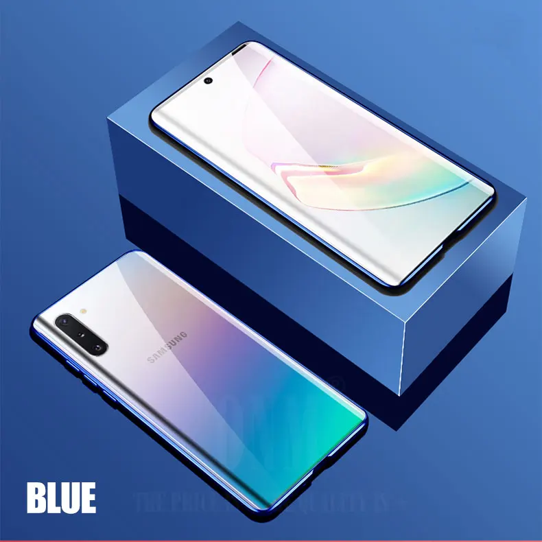 Чехол для samsung Galaxy Note 10 360 ° полная защита Магнитный чехол s чехол для Galaxy Note 10 Plus 5G металлический двойной стеклянный чехол