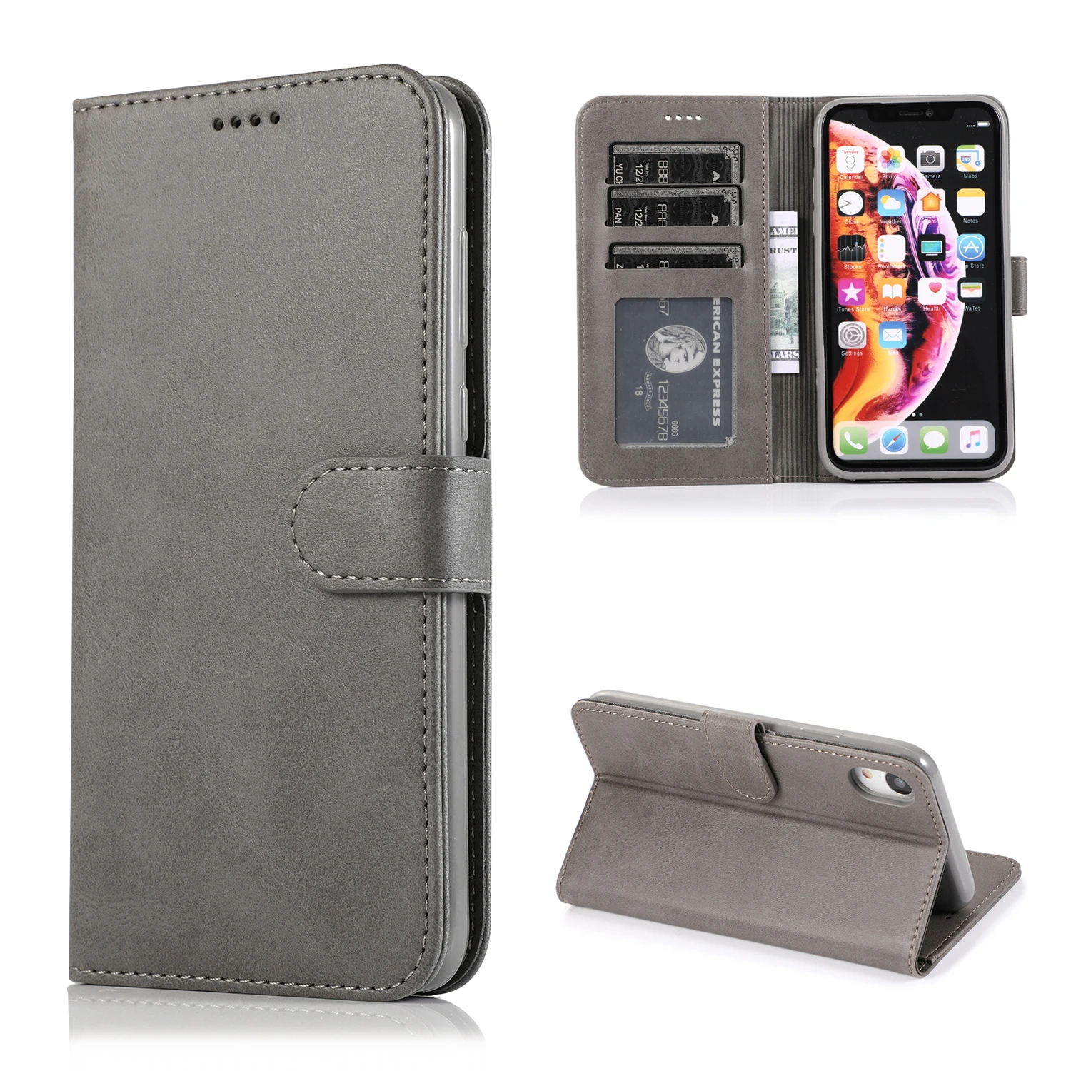 Флип чехол для iPhone 5, чехол для iPhone 6 7 8 Plus X XS чехол для MAX XR Модный чехол для телефона с изображением кожаный бумажник чехол в облегающий чехол s кожи карты Капа