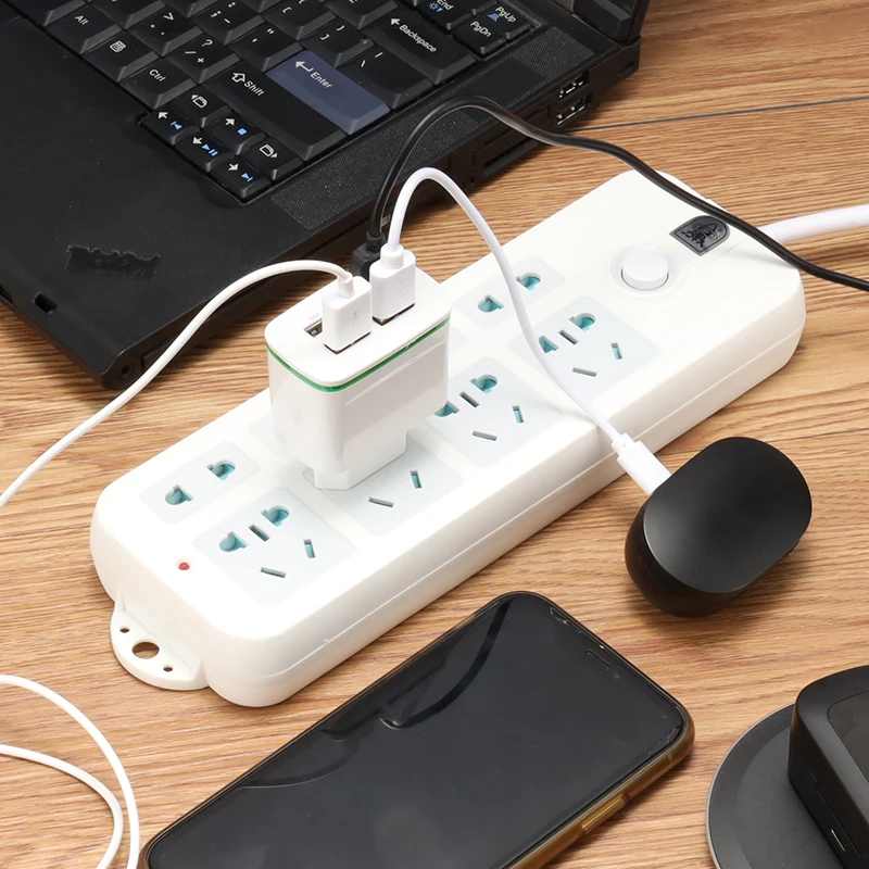 Штепсельная Вилка европейского стандарта 4-портовый usb-концентратор адаптер для