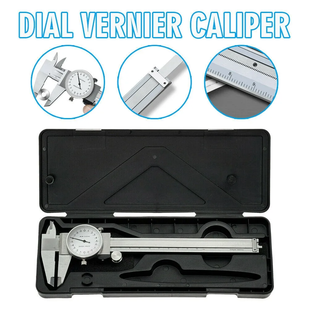 

0-150mm Vernier Caliper With Watch Pachometer Gauge Micrometer Measuring Instrument Ruler Scale Test Meters Woodworking Tool