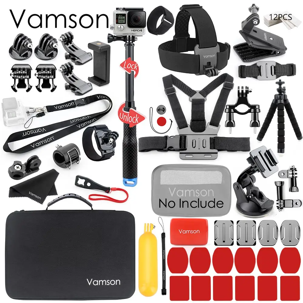 VS81A Vamson для Go pro Аксессуары для Gopro Hero 7 6 5 4 черный селфи белый штатив для DJI OSMO действие для Xiaomi yi 4K VS81 - Цвет: VS81A