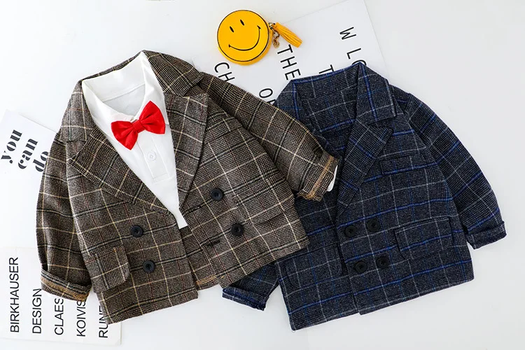 

Boys 3pcs Wedding Clothes Sets Children Fashion Coat Shirts Pants Tracksuits for Baby Boys Kids Clothing Suits Outfits