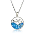 Женское ожерелье с подвеской в виде морского дельфина