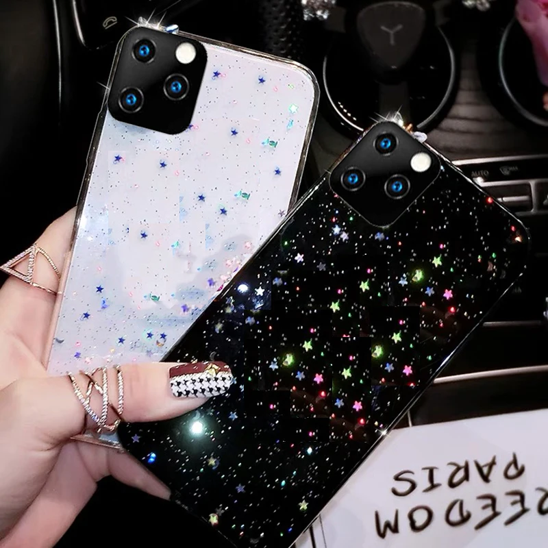 Блестящий Мраморный чехол из ТПУ для телефона iphone 8 7 6S plus X XR XS 13 12 11 Pro MAX samsung A51 S20 S10