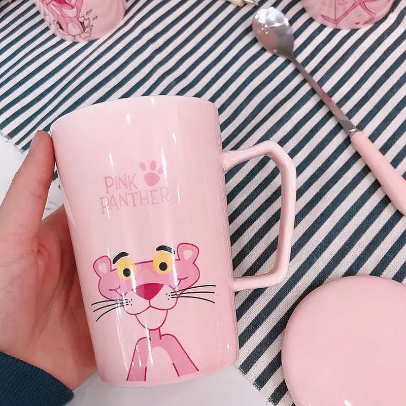 Мультяшная креативная керамическая чашка с крышкой ложка Студенческая для