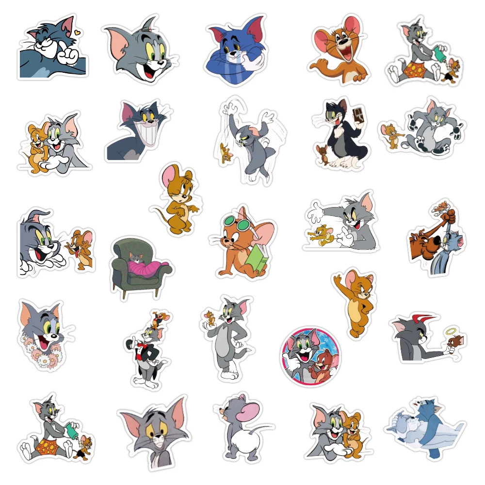 50 шт./компл. милый кот Мультяшные наклейки для скрапбукинга гитары ноутбука