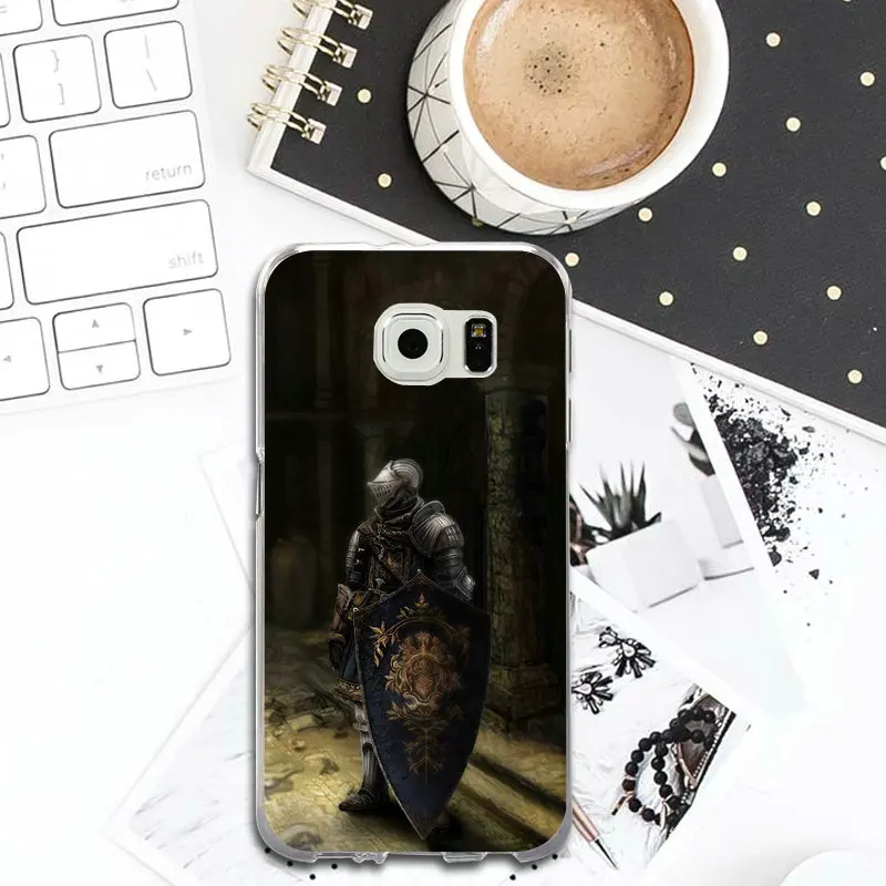 Soft TPU Clear Phone Cases for Samsung Galaxy S2 S3 S4 S5 Mini S6 S7 Edge S8 S9 S10 Plus Lite Note 8 9 Dark Souls Games Art |