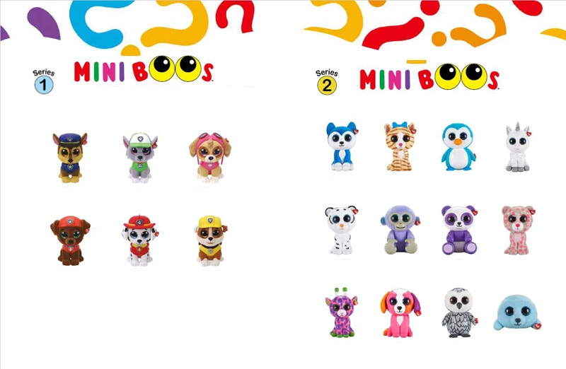 Ty Mini Boos 3 шт./компл. игрушки Единорог Пингвин Сова леопард кошка собака