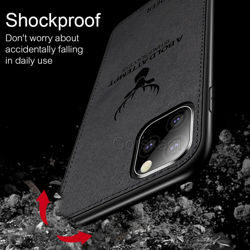 Деловой мужской тканевый чехол для iphone 11 12 Mini Pro Max SE 2020 7 8 6 6S Plus XS X XR с оленем -