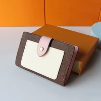 leather wallets for women luxury designer can hold banknotes wallet credit card slot zipper pocket delivery gift box