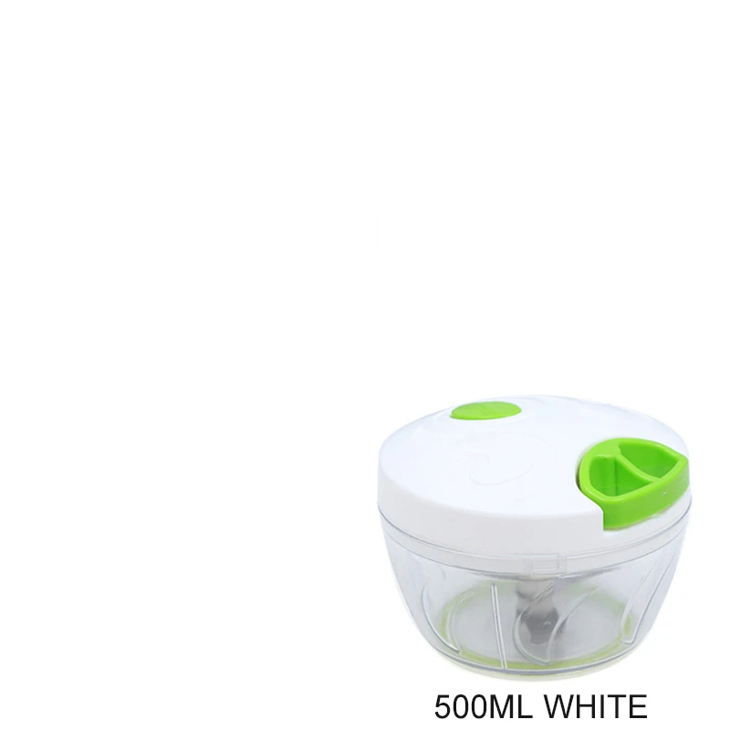 500ML WHITE Мощность ful ручной мясорубки ручной Мощность Еда измельчитель Мясорубка блендер миксер чтобы нарезать мясо фрукты овощи орехи трав мясорубка мясорубка электрическая измельчитель электрический электромясорубка блендер - Цвет: 500ML WHITE