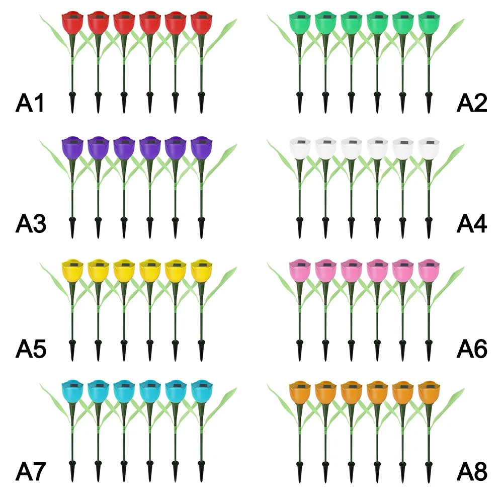 6 шт.. Солнечный светодиодный светильник на солнечной батарее уличный садовый