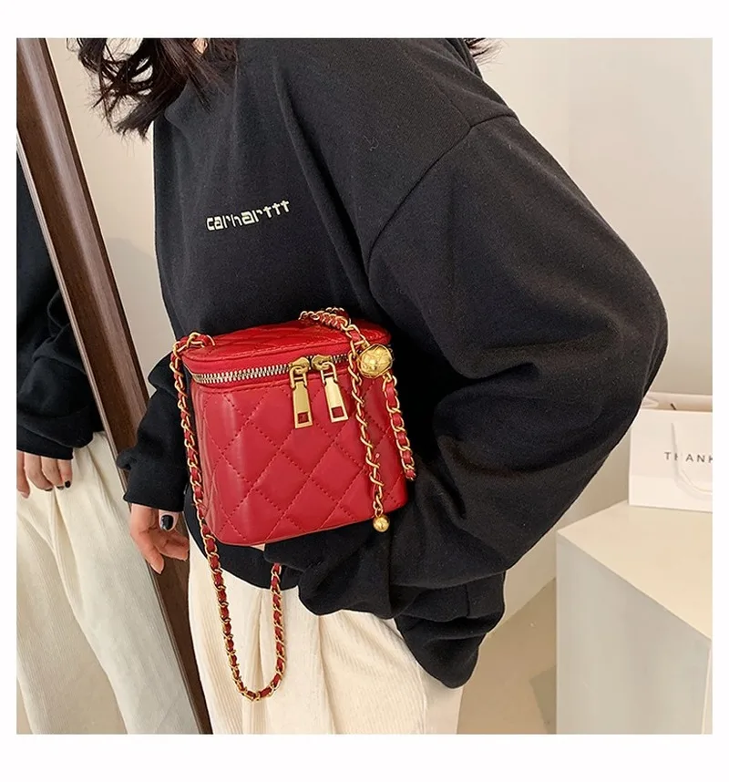 Мини-сумка женская 2021 новая трендовая модная ромбовидная вышитая нитка