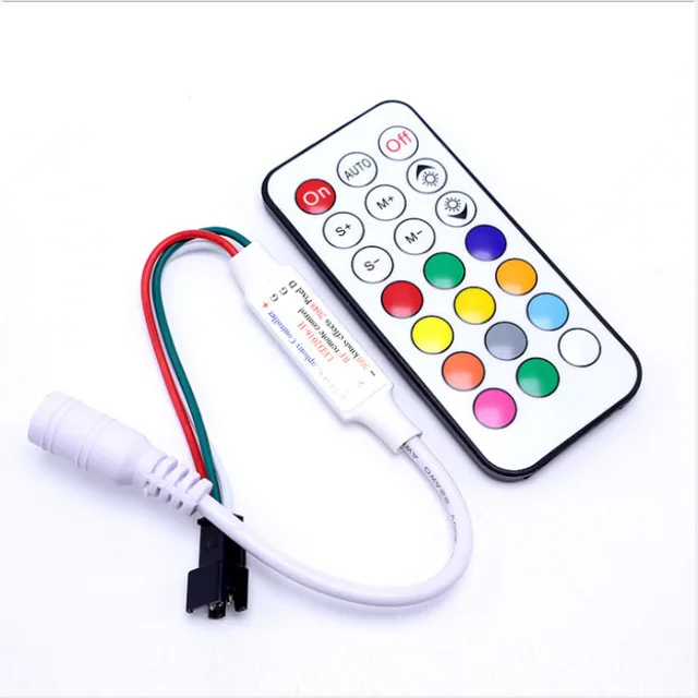 Mini RF 2811 led Controller with 21keys wireless Remote For DC5V 12V 24V WS2811 2812 Dream Color LED Strip Light | Освещение