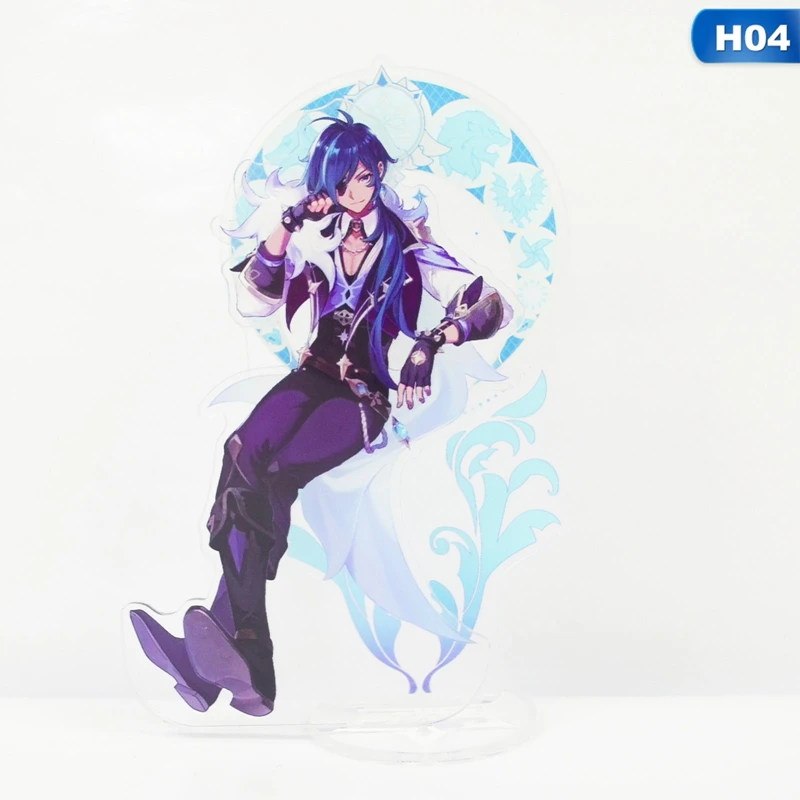 

15cm Game Anime Genshin Impact Acrylic Action Figures Desk Stand Clear Printed Comic Exhibition Decor Ornaments