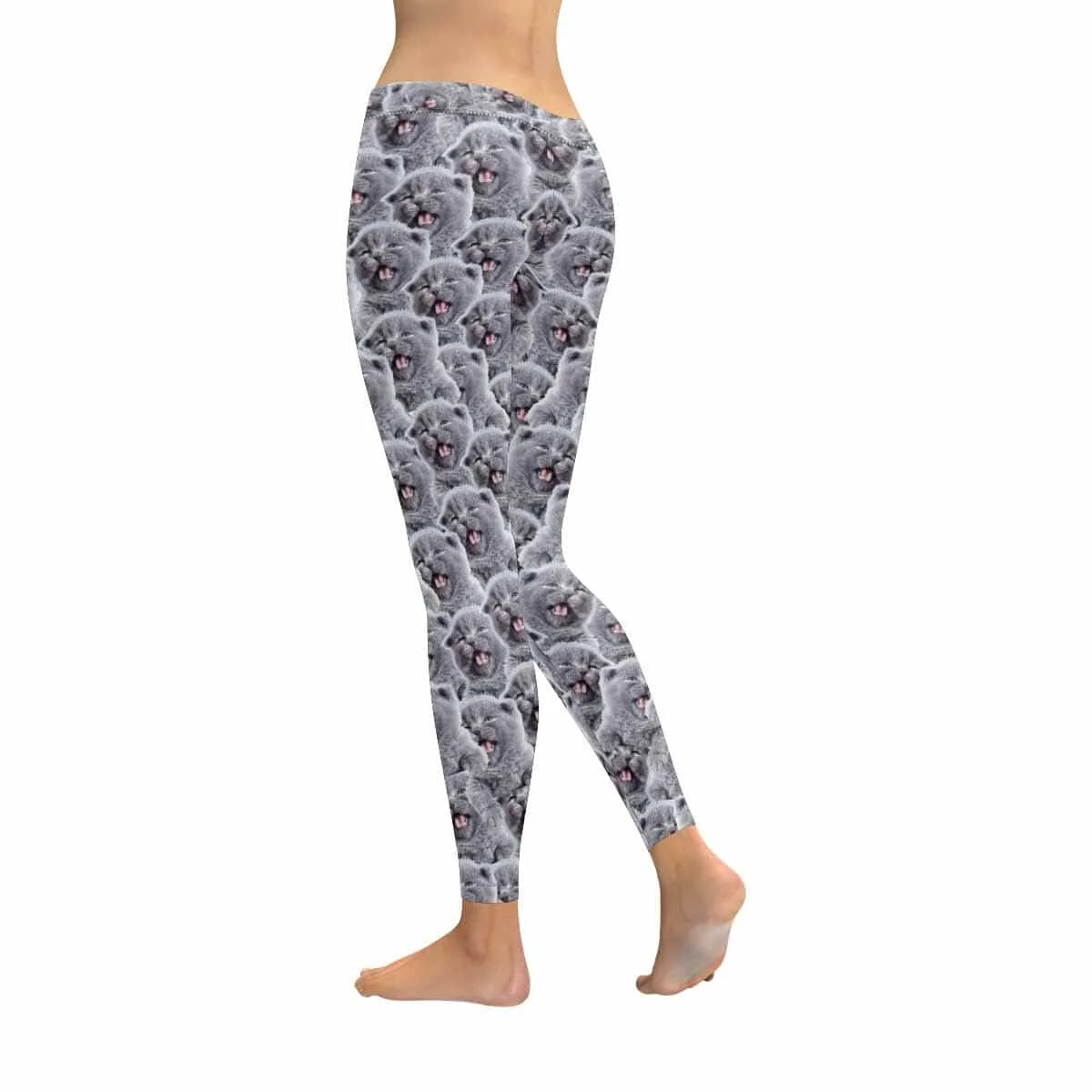 

Custom Cat Face Low Rise Leggings