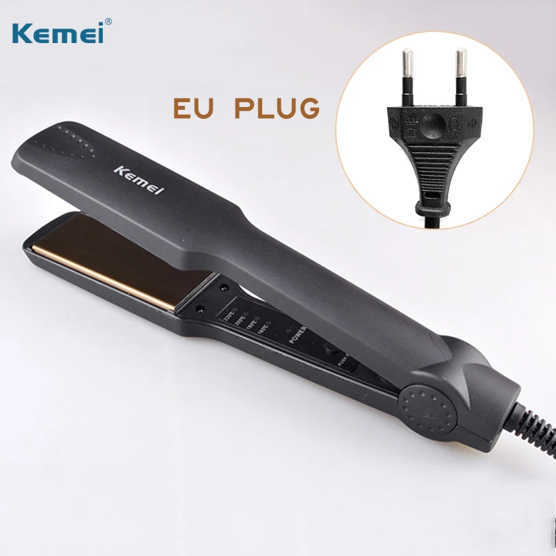 Russian warehouse Kemei Hair Straightener Ceramic Electric professional hair flat iron Fast Heating Plate Straightening irons | Красота и