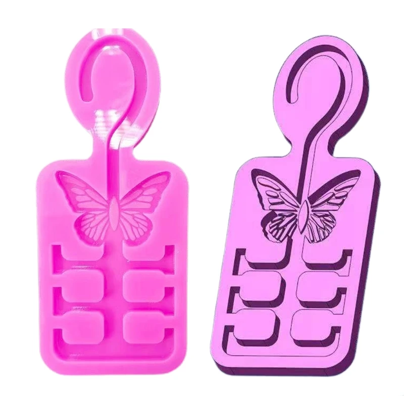 

Glossy Car Hanger Epoxy Resin Mold Hook up Casting Silicone Mould DIY Craft Tool M2EA