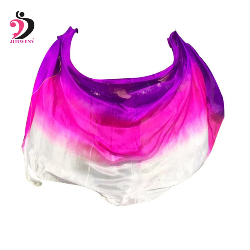 Дизайнерская 100% натуральная шелковая вуаль для танца живота дешевые вуали