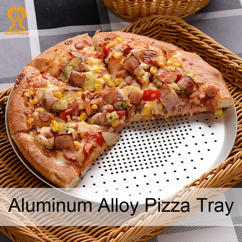 Shangpeixuan 6 5-16 дюймов алюминиевый сплав поднос для пиццы анодированный