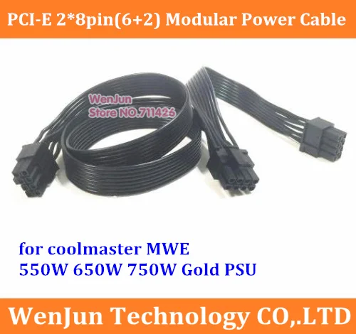 Видеокарта PCI-E Dual 8pin(6 + 2), модульный кабель питания для Coolermaster MPY-5501-AFAAG / MPY-6501-AFAAG / MPY-7501-AFAAG