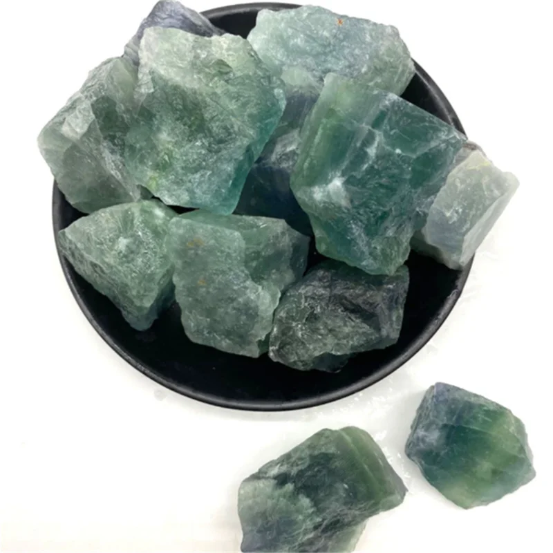

Natural crystal rough green fluorite quartz raw rock stone crystals healing stones for decoration