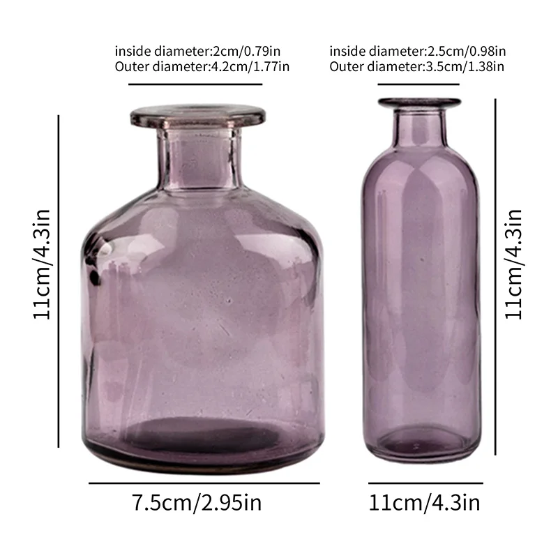 Glass Vase Living Room Dried Flowers Nordic Ins Style Transparent Dill Home Decoration Accessories Flower Vases For Homes | Дом и сад