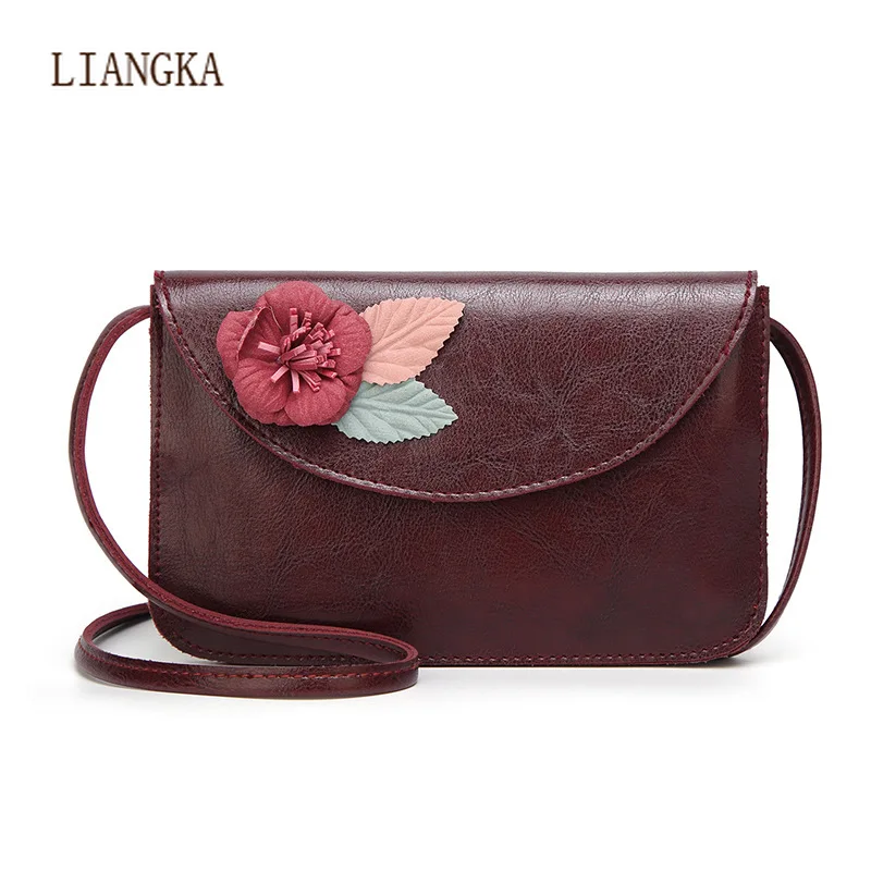 

2021 PU Leather Applique Women's Mini Handbags Ladies Retro Shoulder Bags Simple Solid Color Messenger Bag for Teenagers Girls