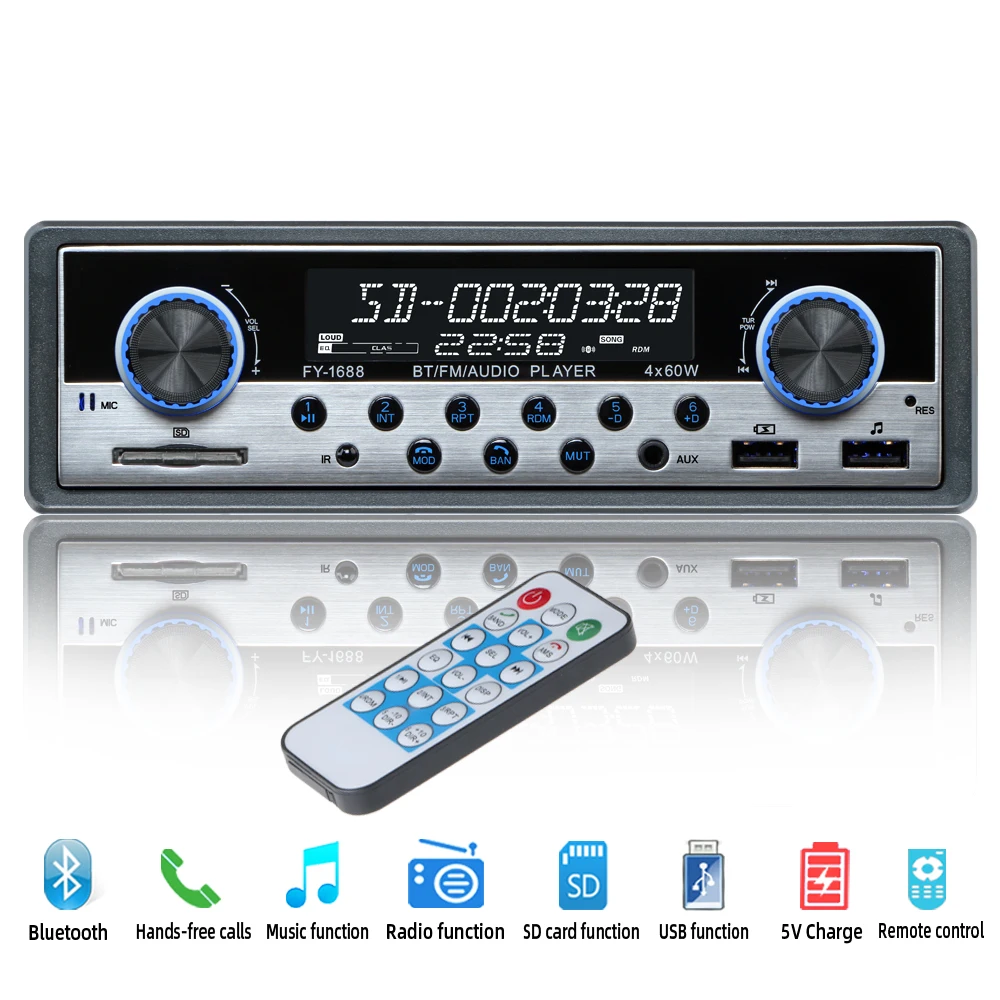 Автомобильный Радио Coche Aux автомобильный радиоприемник с Bluetooth стерео аудио MP3 USB