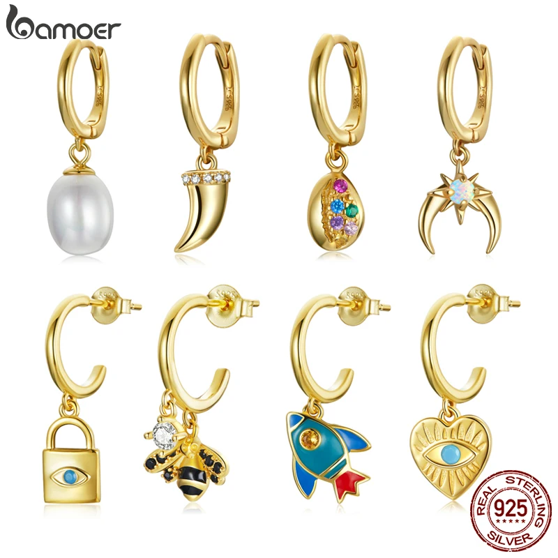 

Серьги BAMOER из серебра 925 пробы, 1 шт.