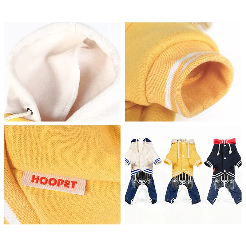 HOOPET Новый осень зима Товары для домашних животных Собаки Кошки Одежда четыре