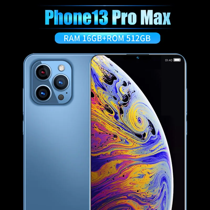 

Global Version Smartphone for Apple IPhone 13 Pro Max 6.7inc Notch Screen 5G 12GB+512GB Cellphone Samsung Huawei Mobile Phone