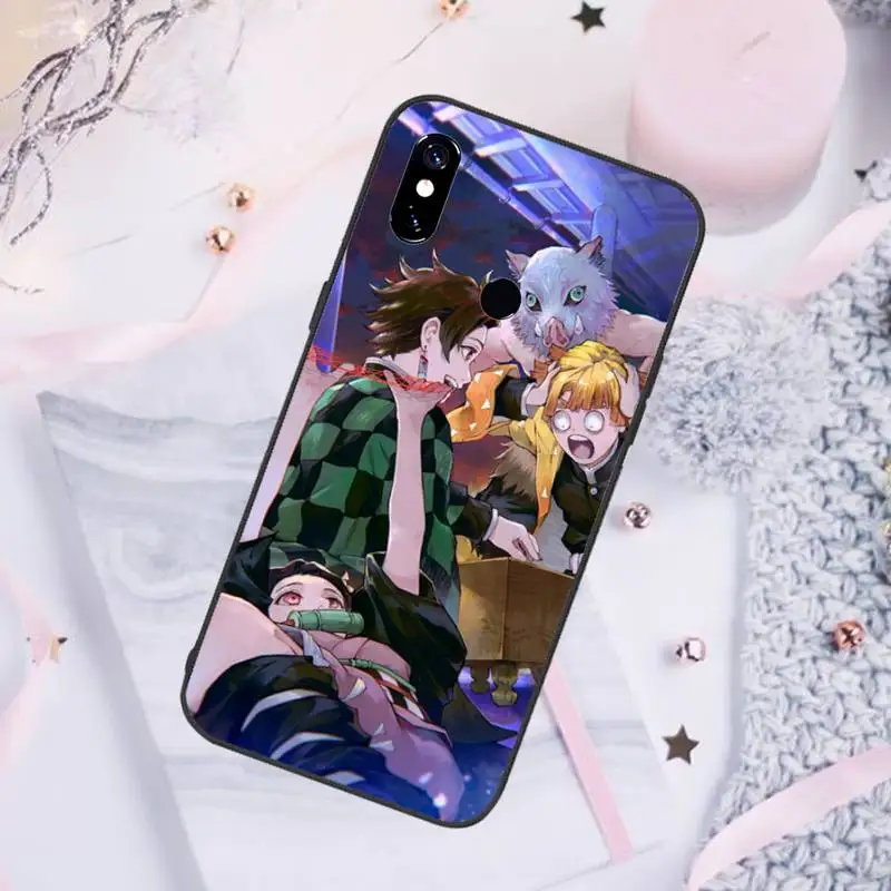 

Japan Demon Slayer Phone Case For Xiaomi Redmi 7 8 9t a3Pro 9se k20 mi8 max3 lite 9 note 9s 10 pro