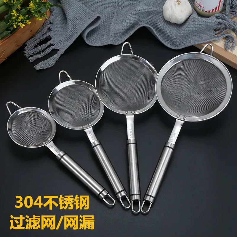 

Stainless Steel Wire Fine Mesh Sieve Oil Strainer Flour Colander Sifter DIY Kitchen Tools for Filtering Food