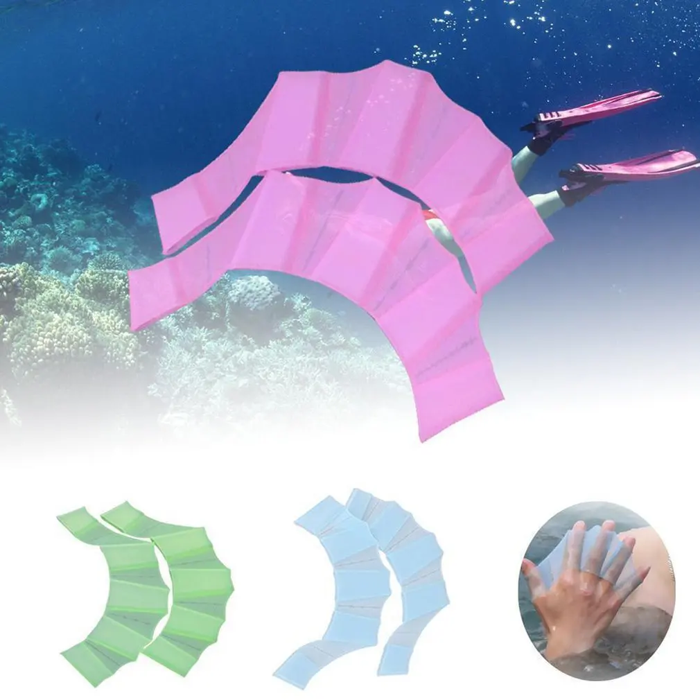 Comfortable Anti-Slip Swimming Flippers Hand Swim Trainning Half Finger Gloves Fins Webbed Paddle | Спорт и развлечения