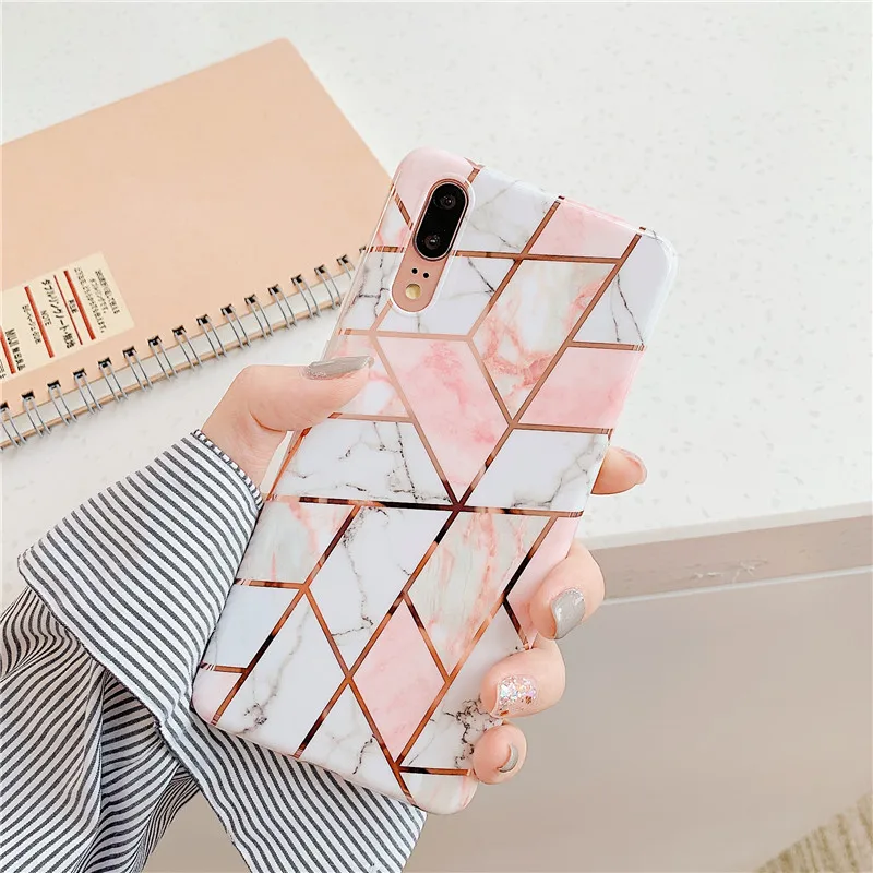 Блестящий золотой мраморный чехол для телефона huawei P20 Lite TPU чехол p20 pro Чехол для huawei p30 lite pro mate 20 pro Чехол для телефона