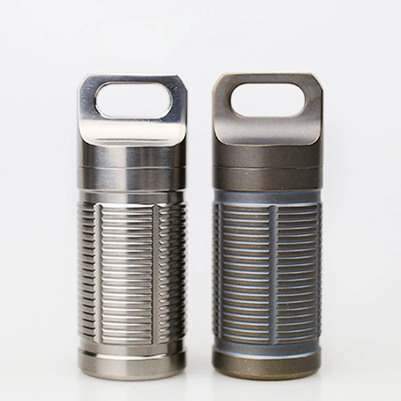 F4 титановый водонепроницаемый футляр для таблеток держатель бутылки брелок