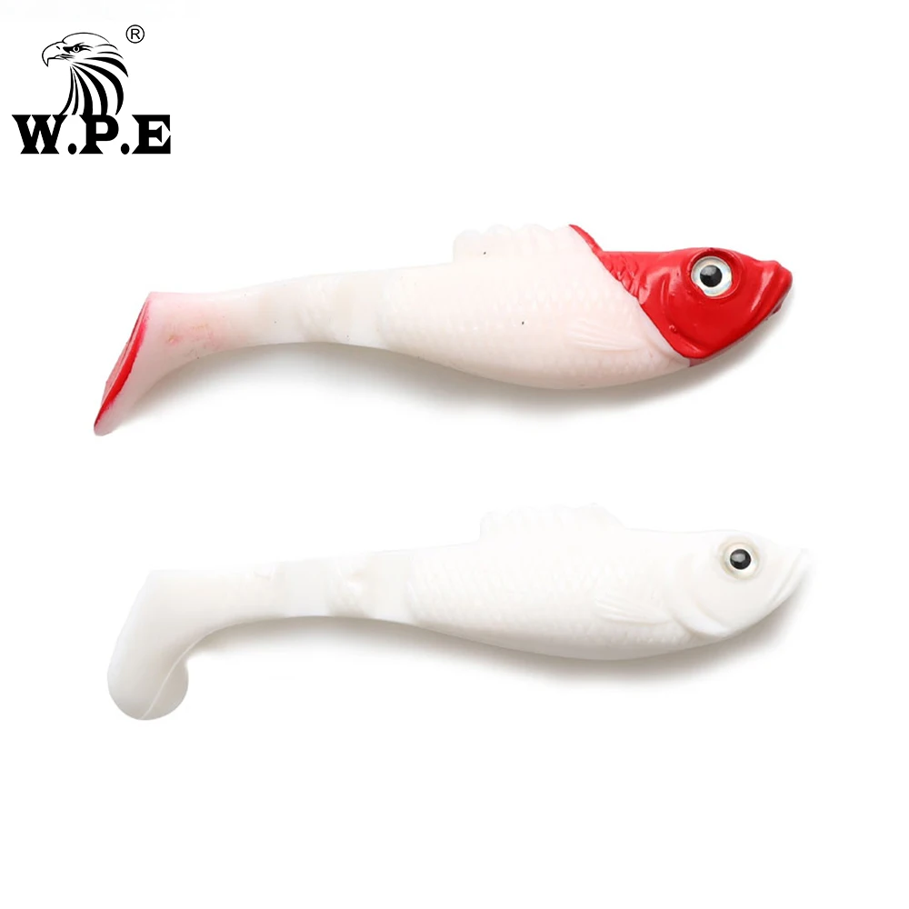 W.P.E Мягкая приманка 5 шт./упак. 100 мм искусственная рыболовная 3D eyes мягкая тряска