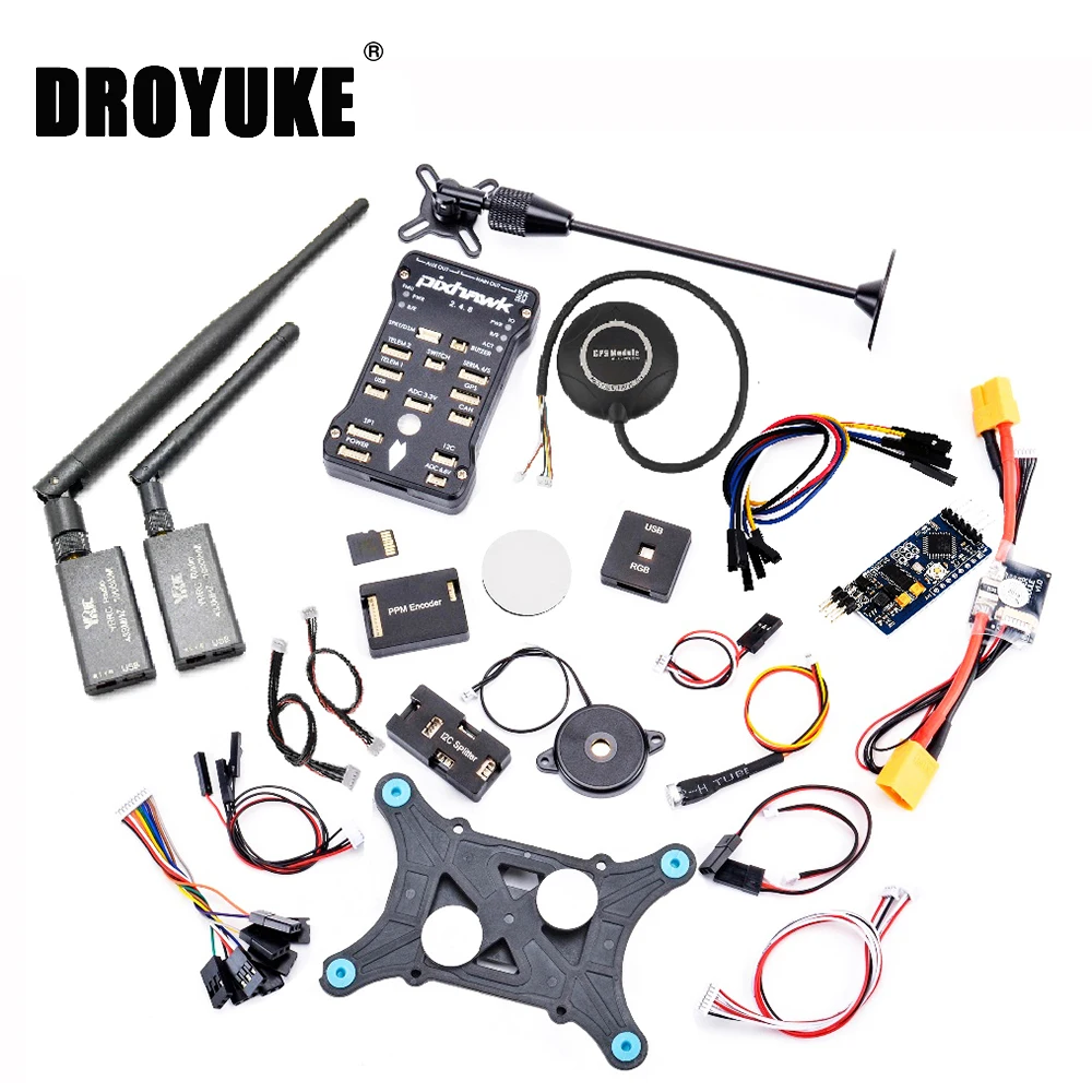 Контроллер полета Pixhawk PX4 PIX 2.4.8 32 бит + 433 / 915 Телеметрия M8N GPS Minim OSD