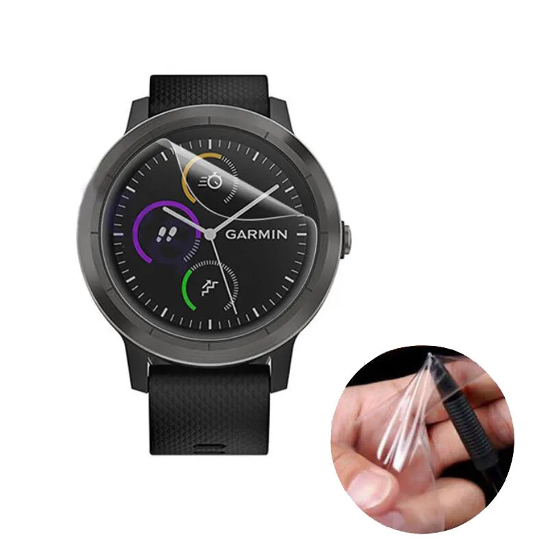 

3pcs Soft Clear Protective Film Guard For Garmin Vivoactive 3 Smart Watch Vivoactive3 Full Screen Protector Cover (Not Glass)