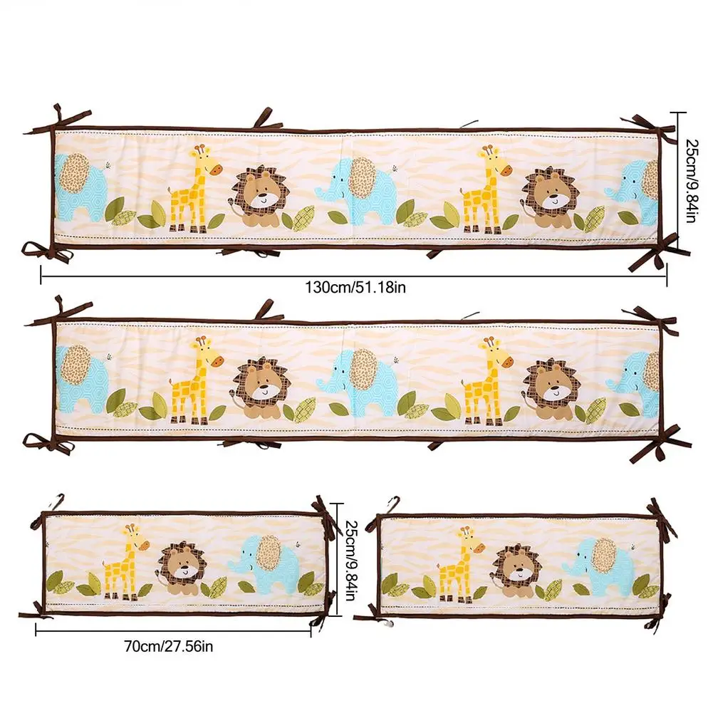 

Cute Cartoon Baby Crib Bumper Cotton Kids Bed Surrounding Crib Bumpers Kit 4pcs Infant Baby Bedding Sides In The Bed Room Decor