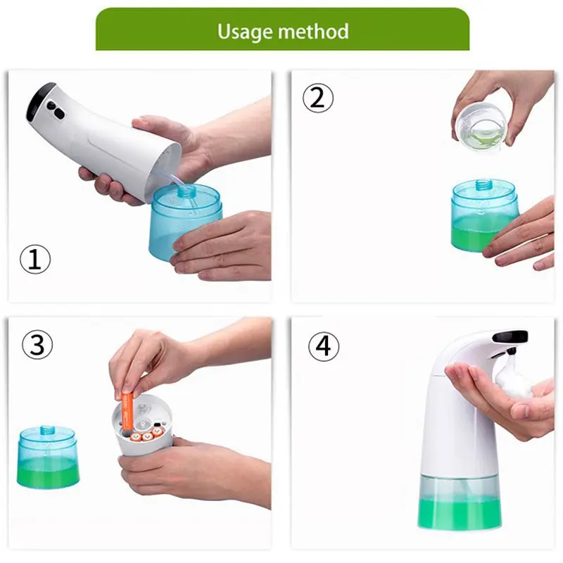 

Automatic Touchless Soap Smart Dispenser Bottle Foam Dispenser for Kitchen Bathroom Wholesale Foaming Soap Pump Bottle 2021 New