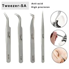 Красота Пинцет для наращивания ресниц точность макияж Пинцет для ресниц инструменты для наращивание ресниц Набор 6A-SA