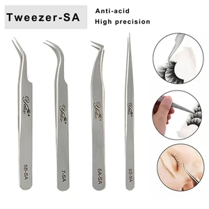 Красота Пинцет для наращивания ресниц точность макияж Пинцет для ресниц инструменты для наращивание ресниц Набор 6A-SA