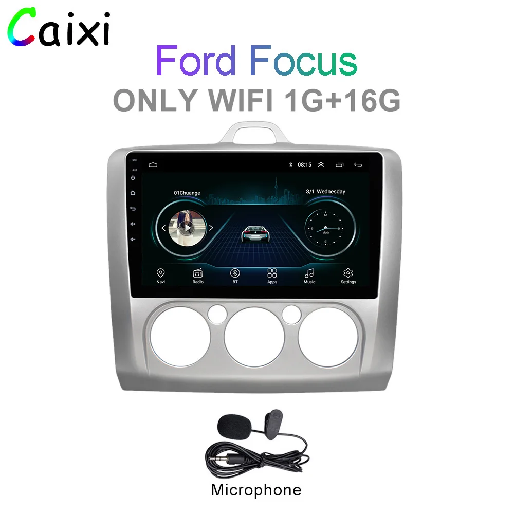 Cx-fo-MIC CAIXI автомобильный Android 8,1 мультимедийный плеер для Ford Focus Exi MT AT 2 2004 2005 2006 2007 2008-2011 Автомобильный Радио gps навигация - Цвет: Cx-fo-MIC