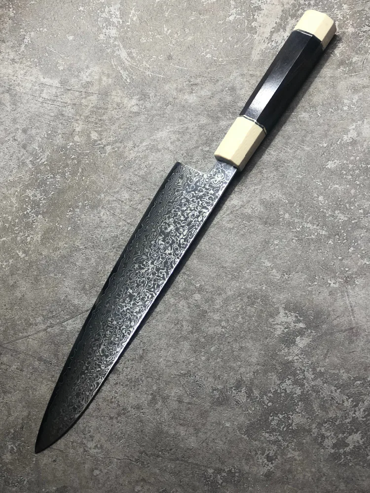 Дамасская сталь VG10 нож шеф-повара Gyuto инструмент для приготовления пищи meet Тесак японские кухонные ножи Набор черное дерево ручка острые